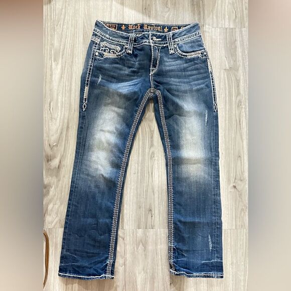 Rock Revival Jacklyn Capri Blue Denim Designed exclusive for Buckle E8388P24 - Picture 3 of 13